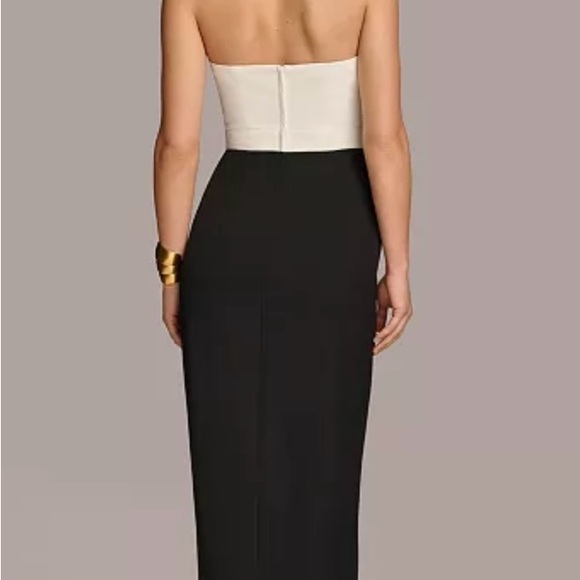 Color block Donna Karan white and black strapless fitted dress. Only wore once! - Picture 2 of 5